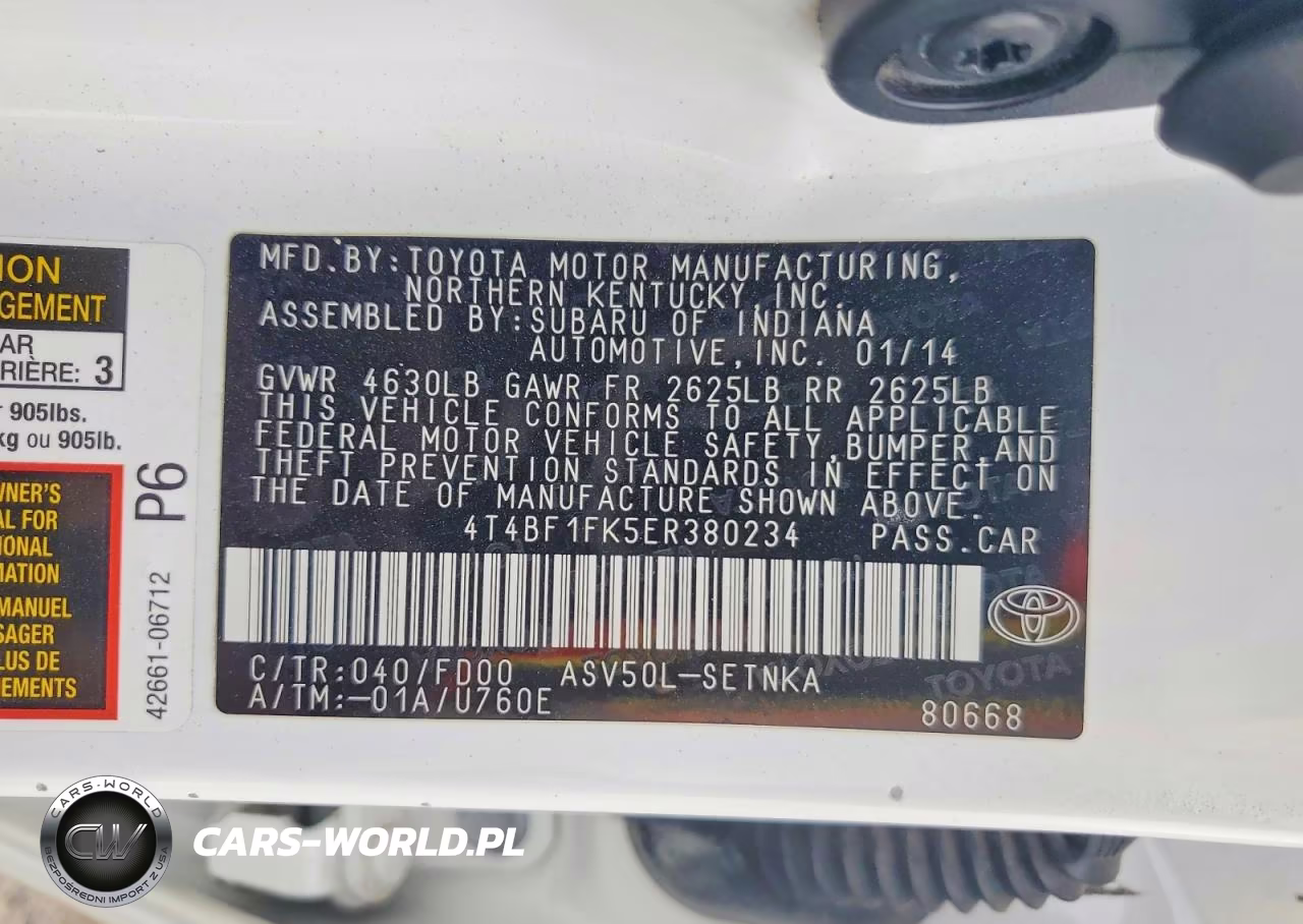 2014 Toyota Camry Le VIN:4T4BF1FK5ER380234 - 12
