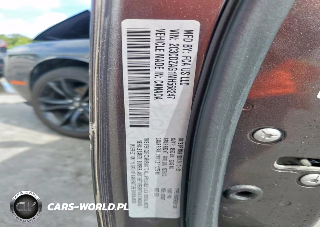 2021 Dodge Challenger Sxt VIN:2C3CDZAG1MH568247 - 12