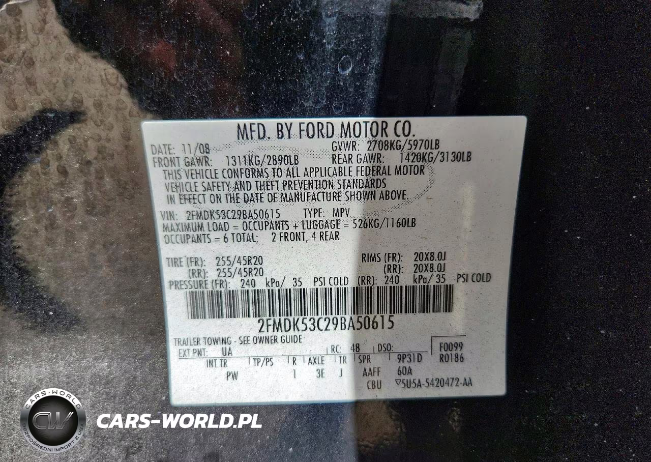 2009 Ford Flex Limited VIN:2FMDK53C29BA50615 - 13