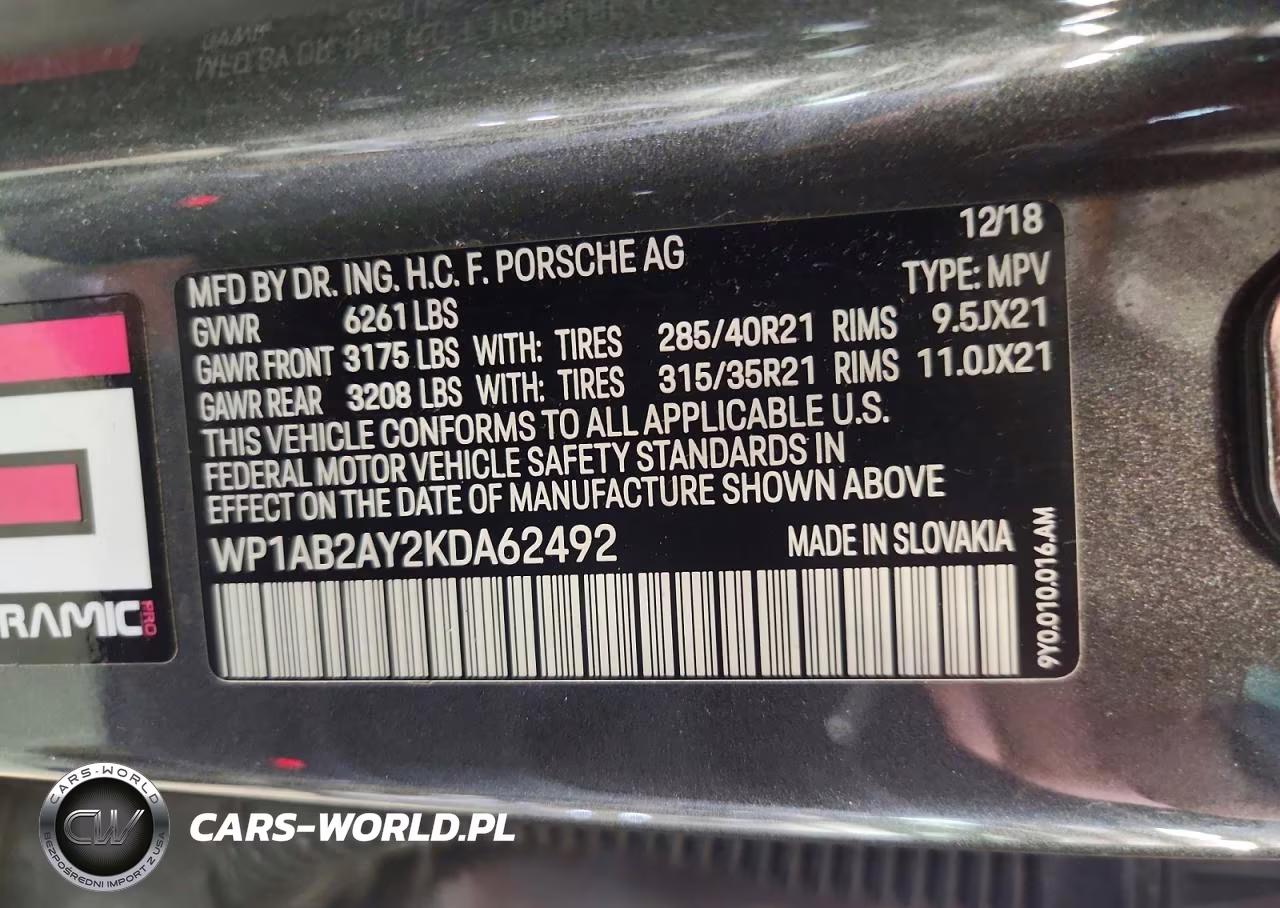 2019 Porsche Cayenne S VIN:WP1AB2AY2KDA62492 - 13