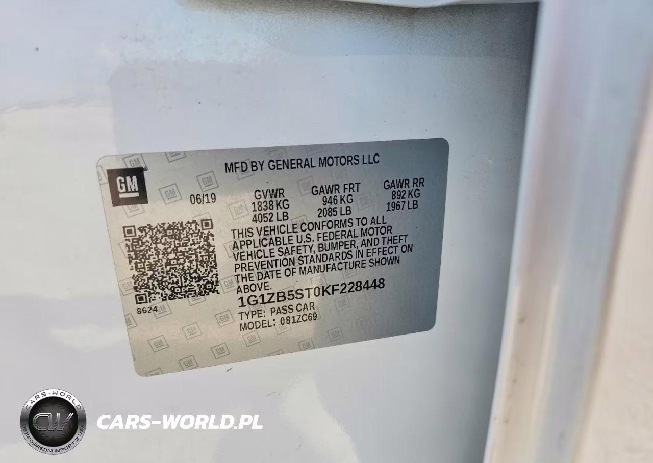 2019 Chevrolet Malibu Ls VIN:1G1ZB5ST0KF228448 - 12