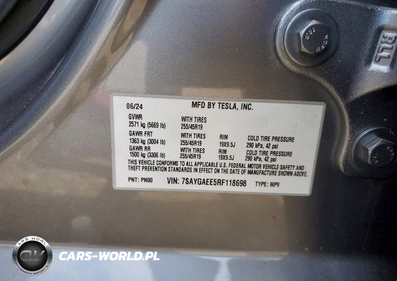 2024 Tesla Model Y VIN:7SAYGAEE5RF118698 - 12