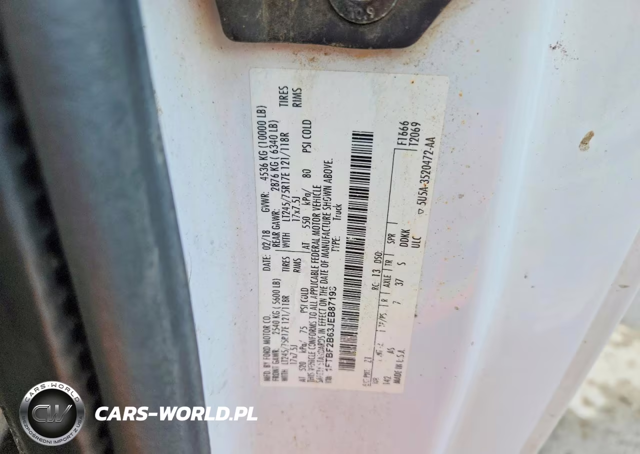 2018 Ford F250 Super Duty VIN:1FTBF2B63JEB87193 - 13