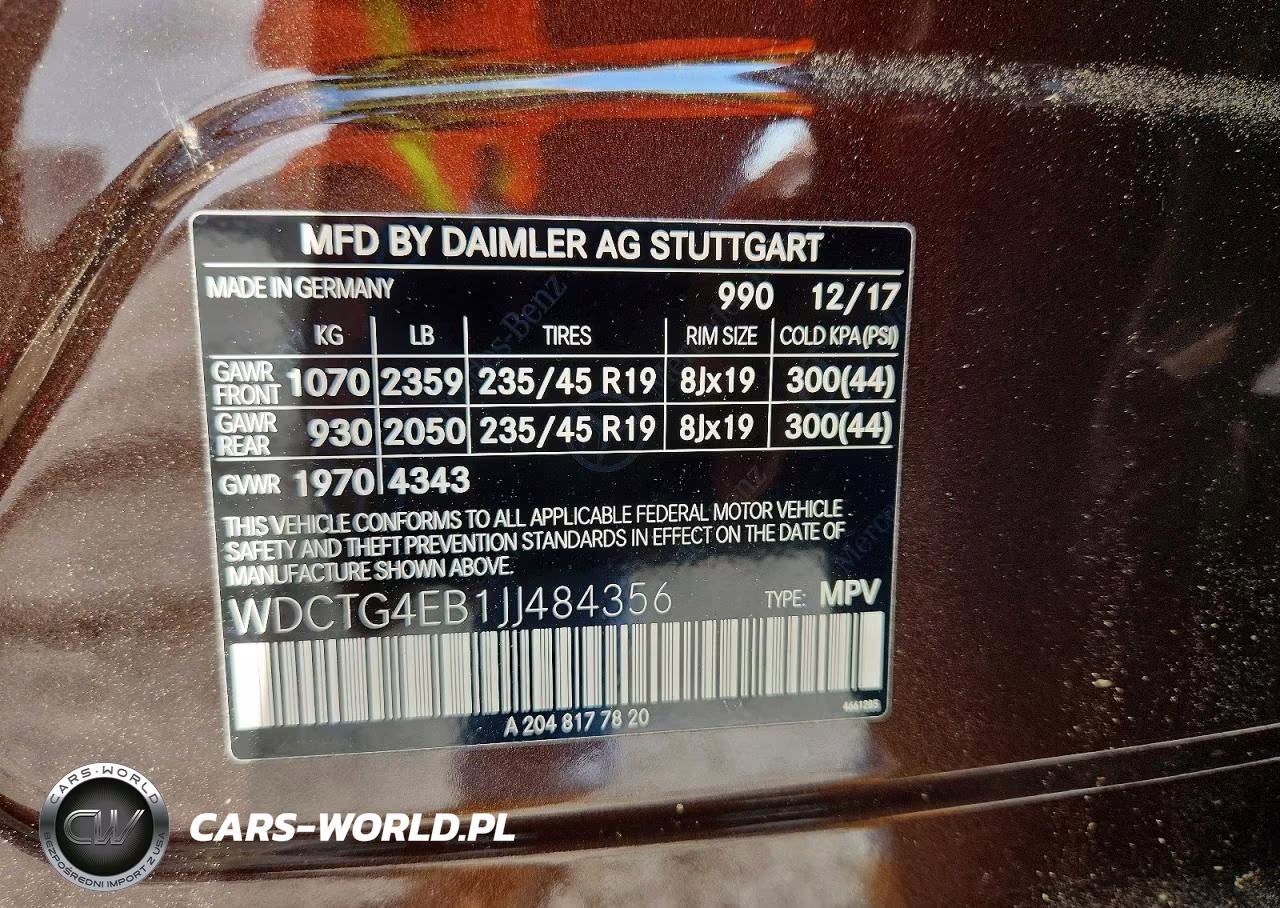 2018 Mercedes-Benz Gla 250 VIN:WDCTG4EB1JJ484356 - 12