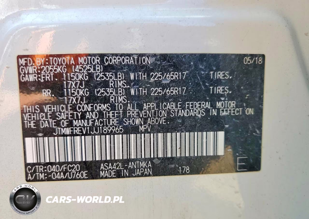 2018 Toyota Rav4 Xle VIN:JTMWFREV1JJ189965 - 13