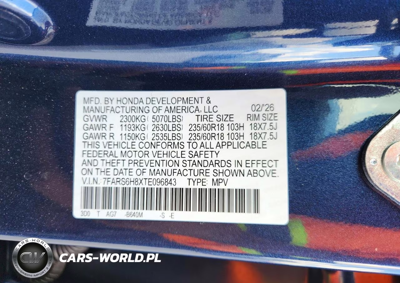 2026 Honda Cr-V Sport-L VIN:7FARS6H8XTE096843 - 12