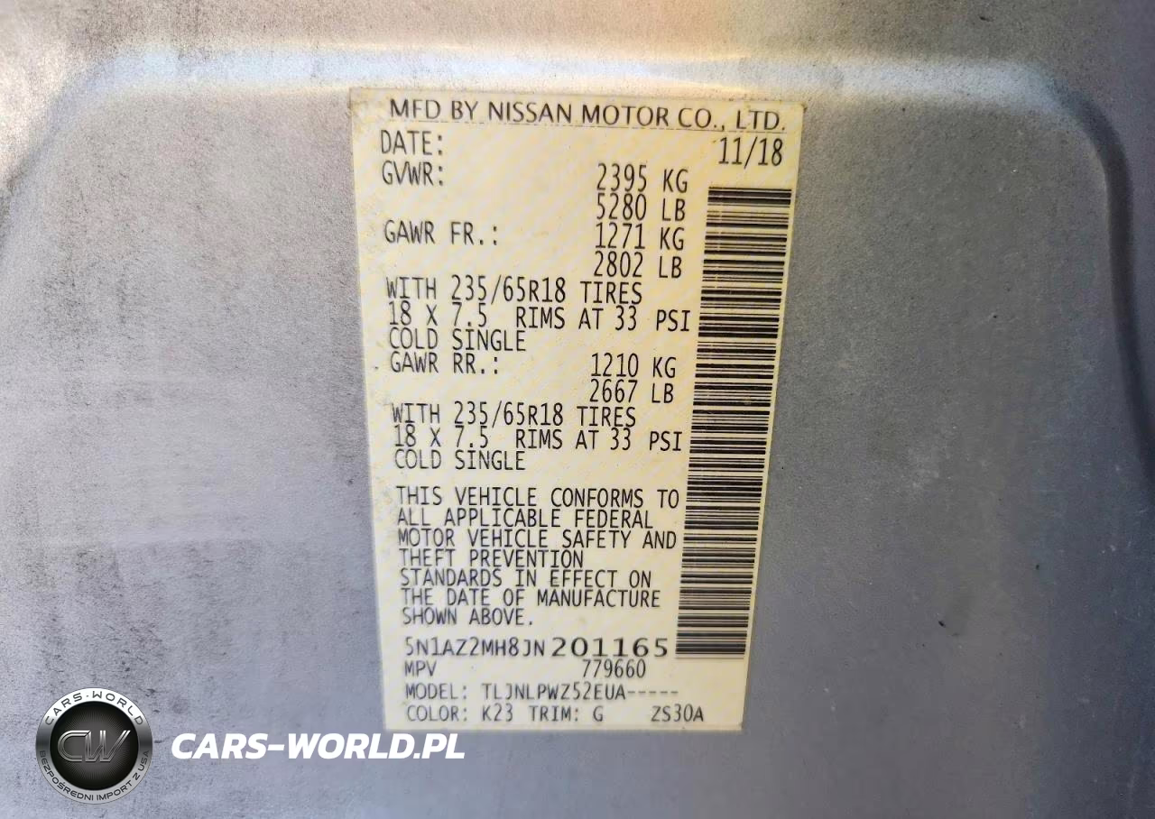 2018 Nissan Murano S VIN:5N1AZ2MH8JN201165 - 13