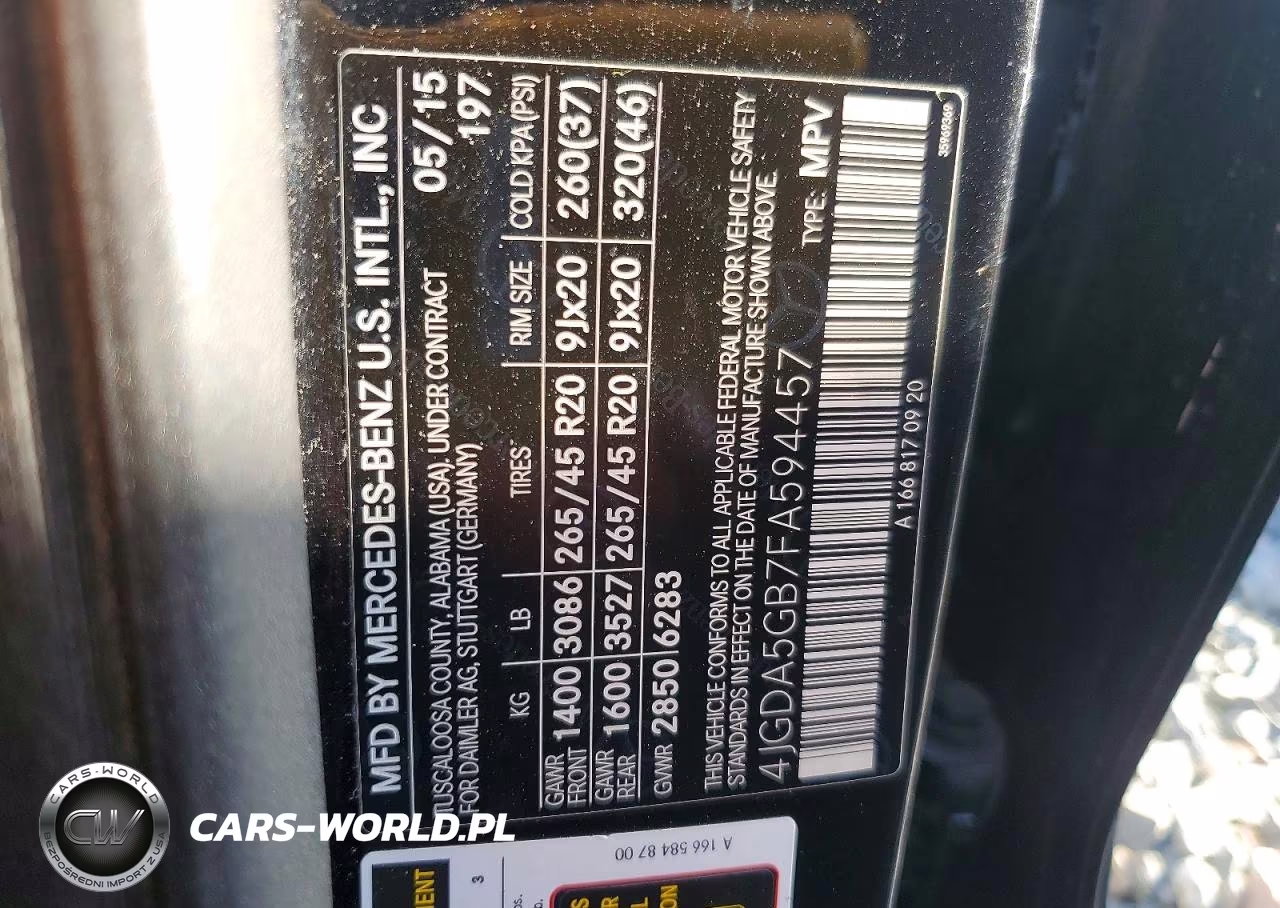2015 Mercedes-Benz Ml 400 4Matic VIN:4JGDA5GB7FA594457 - 12