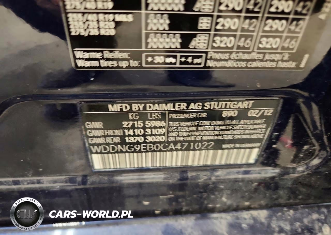 2012 Mercedes-Benz S-Class VIN:WDDNG9EB0CA471022 - 12