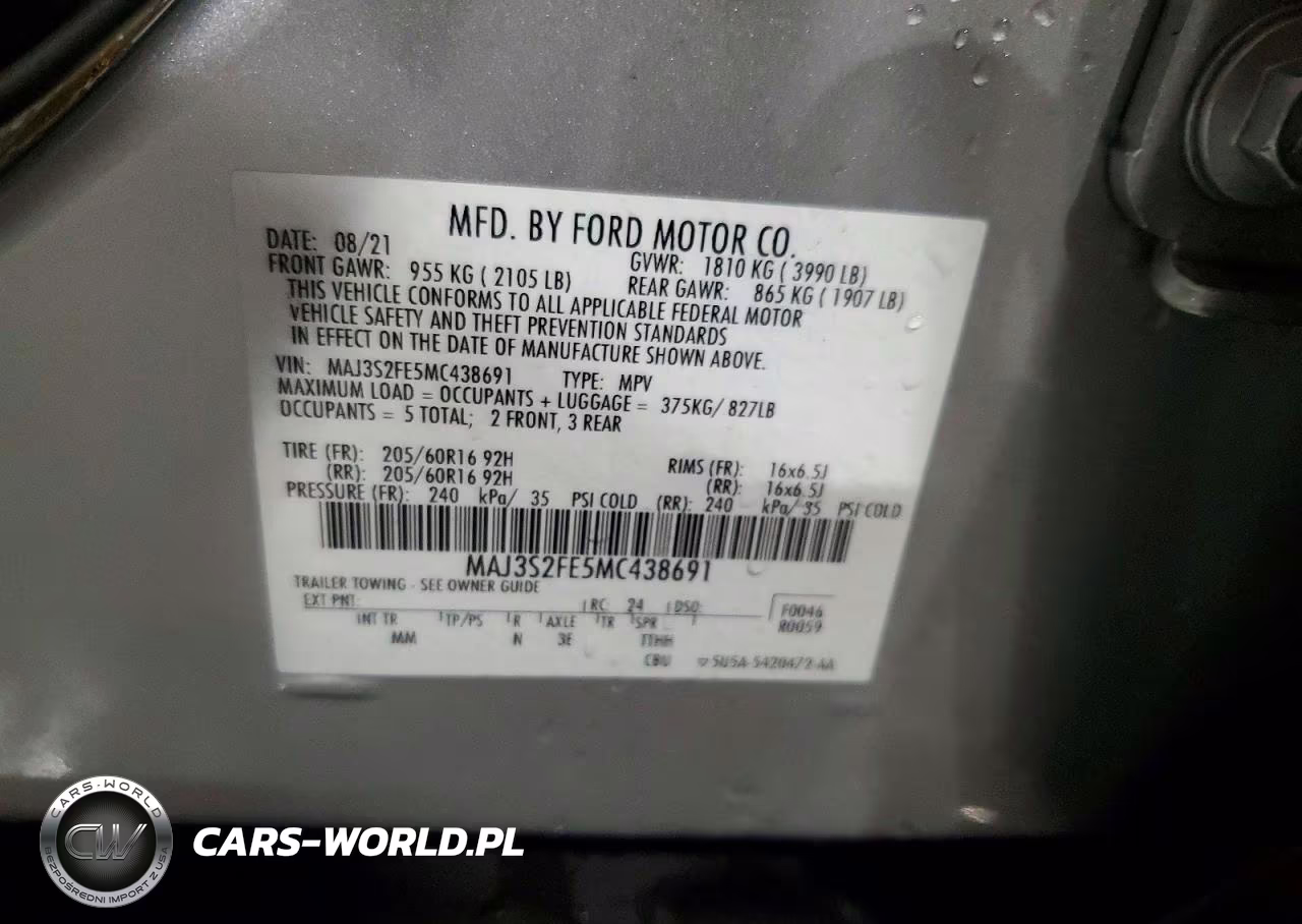 2021 Ford Ecosport S VIN:MAJ3S2FE5MC438691 - 13