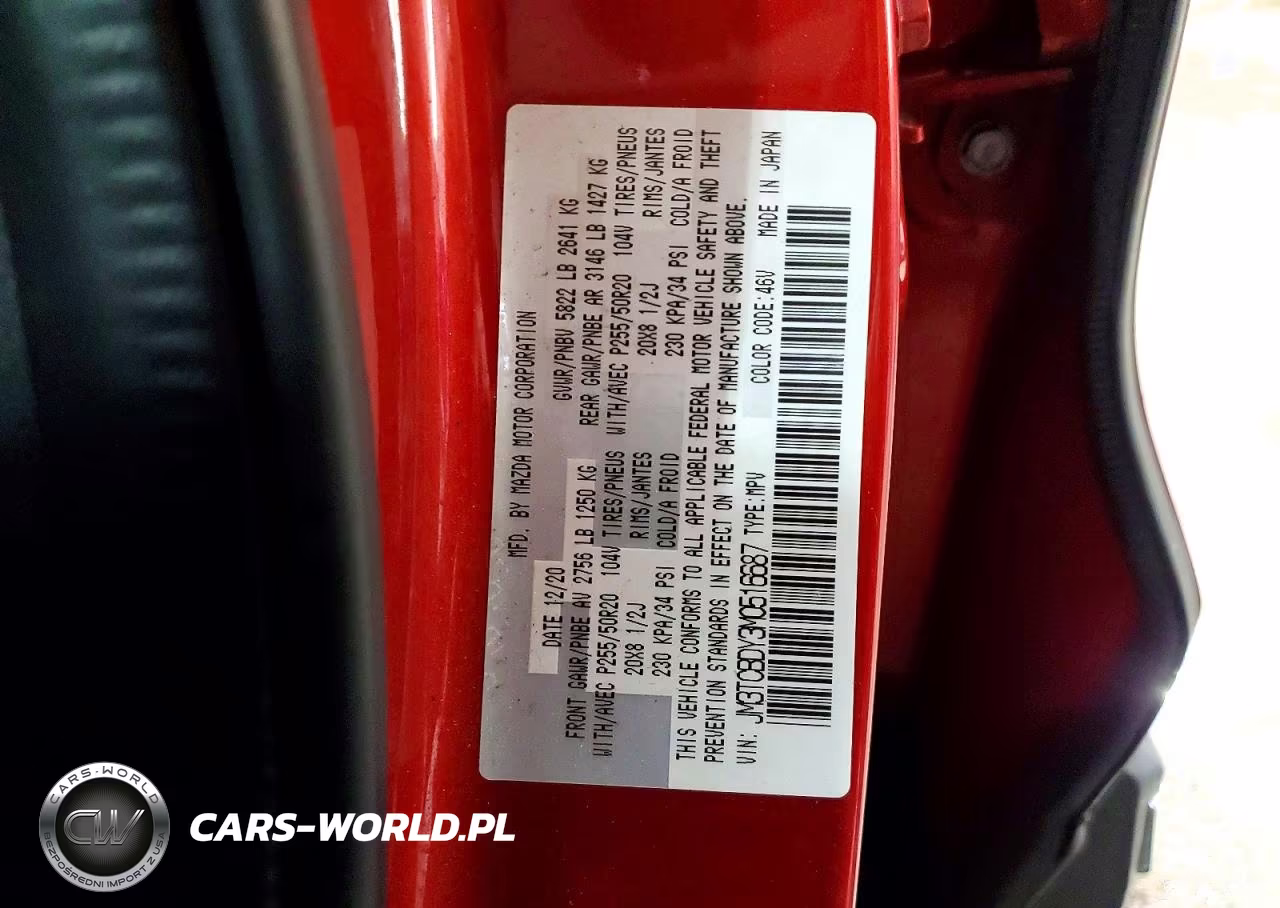 2021 Mazda Cx-9 Grand Touring VIN:JM3TCBDY3M0516687 - 14
