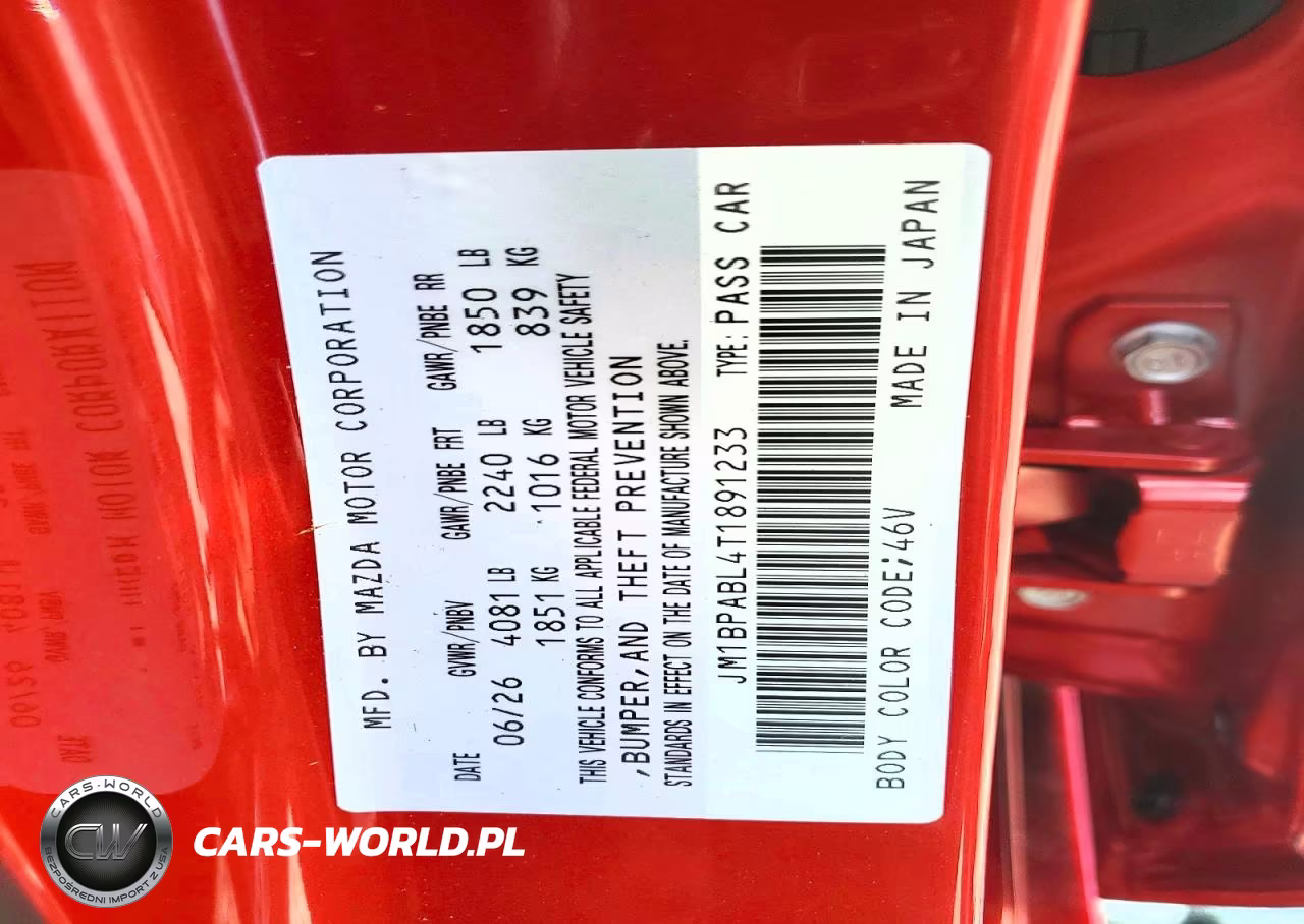 2026 Mazda 3 Select Sport VIN:JM1BPABL4T1891233 - 12