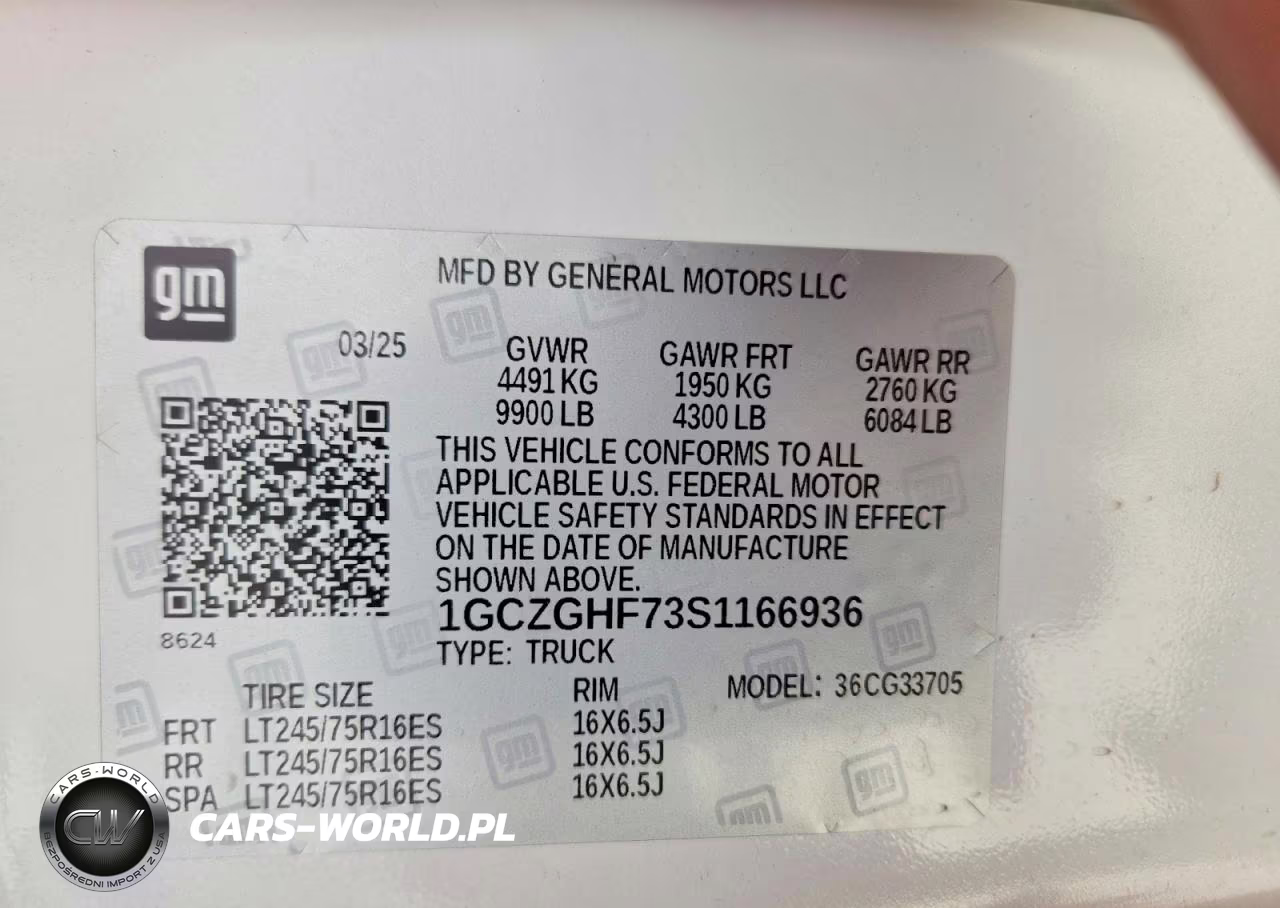 2025 Chevrolet Express G3500 VIN:1GCZGHF73S1166936 - 13