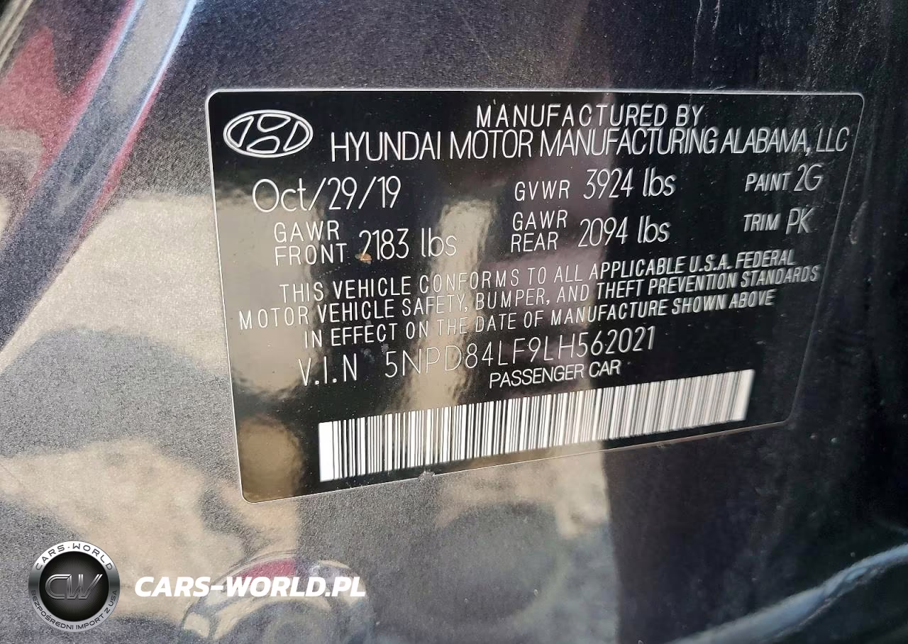 2020 Hyundai Elantra Sel VIN:5NPD84LF9LH562021 - 12