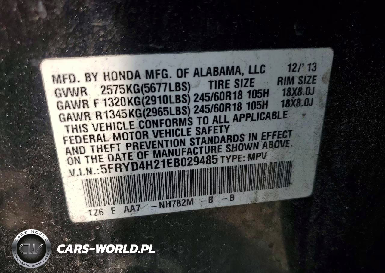 2014 Acura Mdx VIN:5FRYD4H21EB029485 - 13
