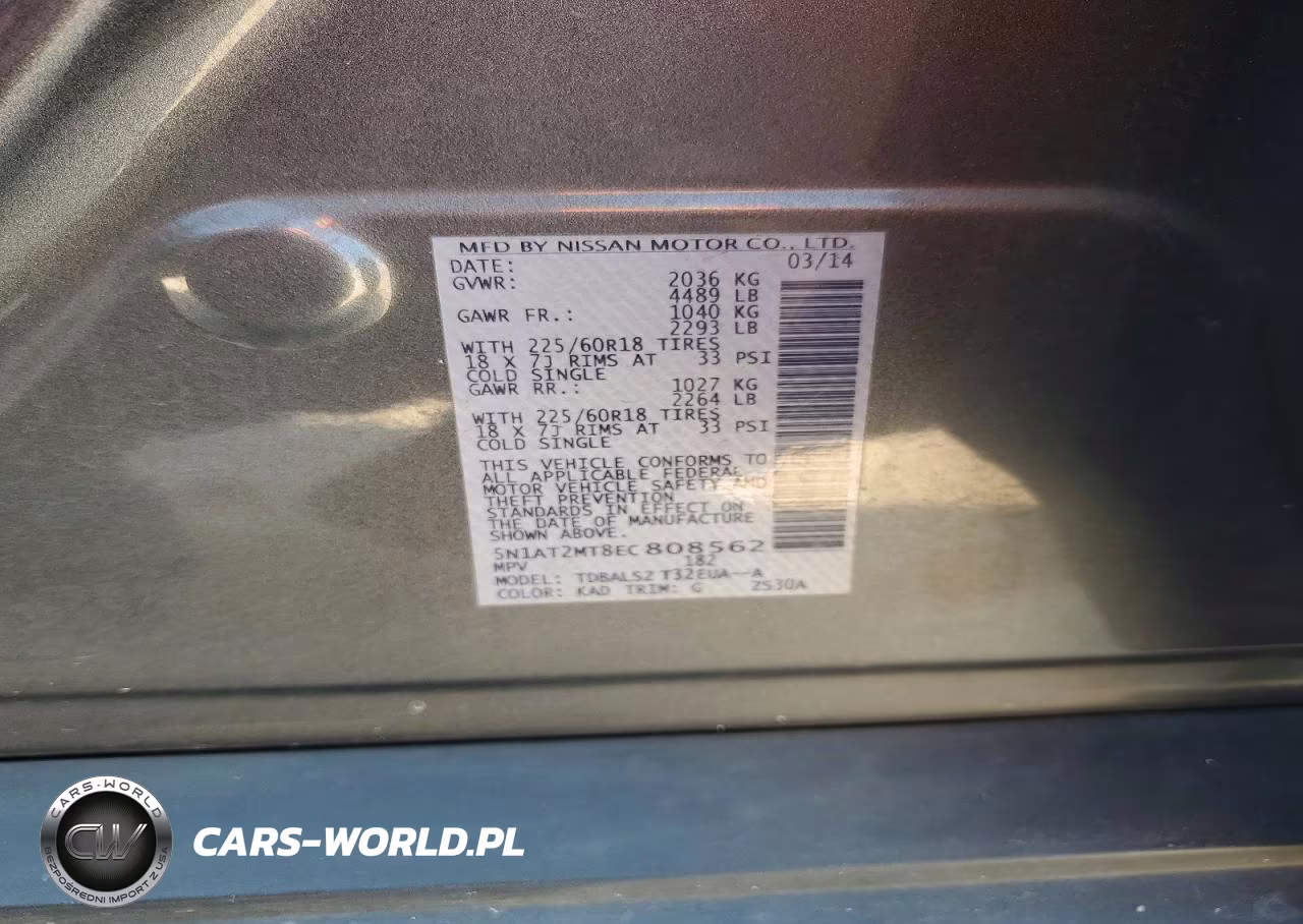 2014 Nissan Rogue Sl VIN:5N1AT2MT8EC808562 - 13