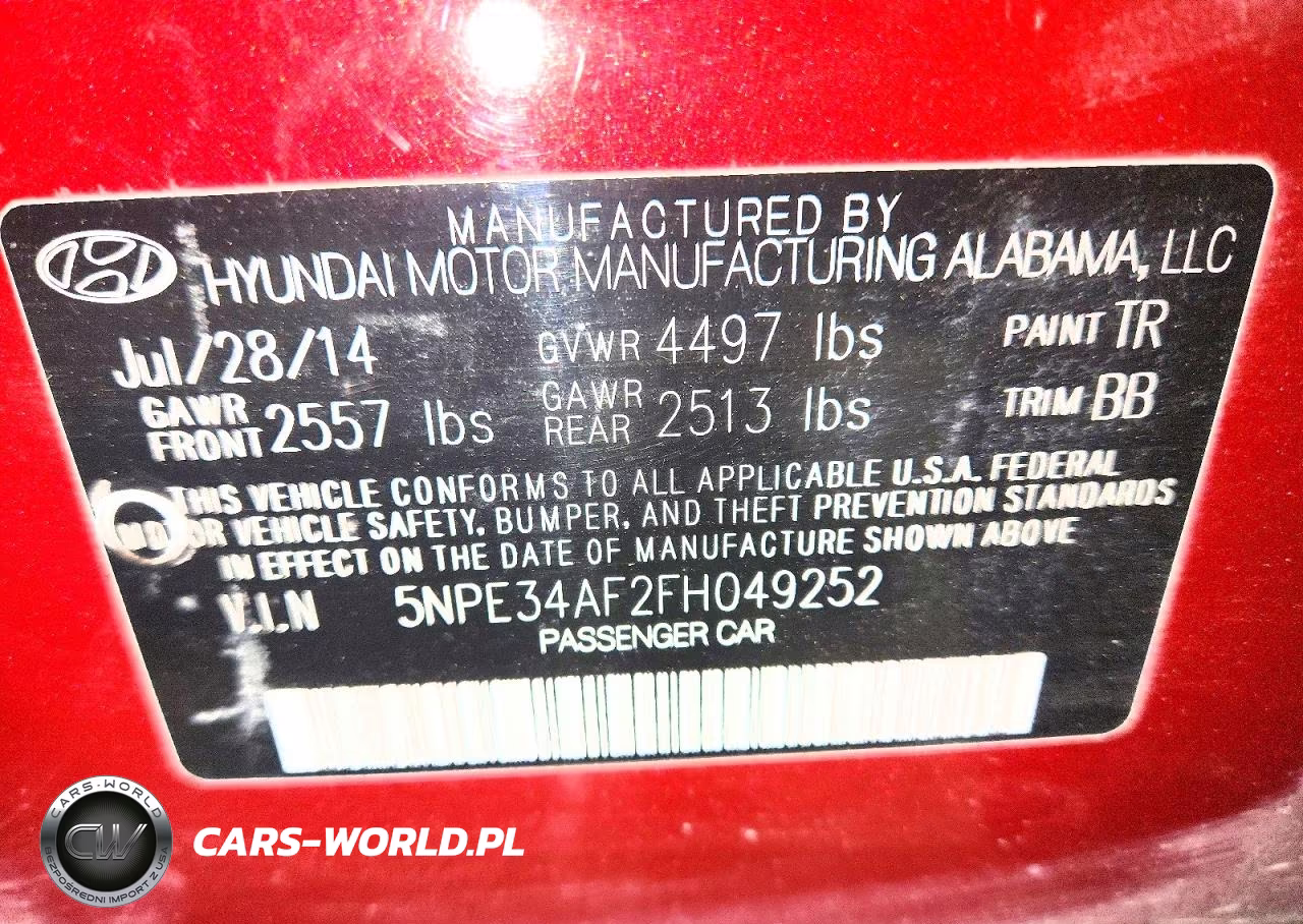 2015 Hyundai Sonata Limited VIN:5NPE34AF2FH049252 - 12