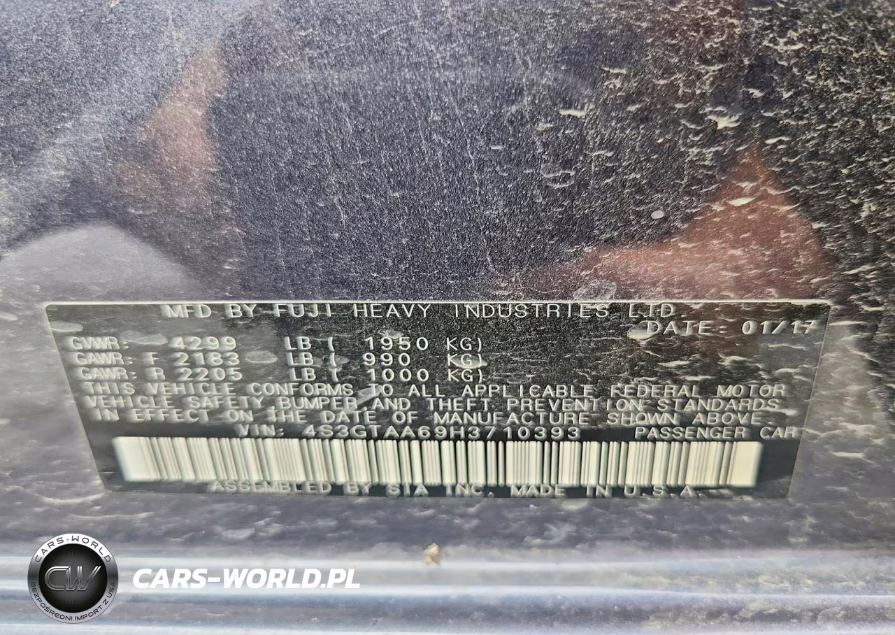 2017 Subaru Impreza VIN:4S3GTAA69H3710393 - 12