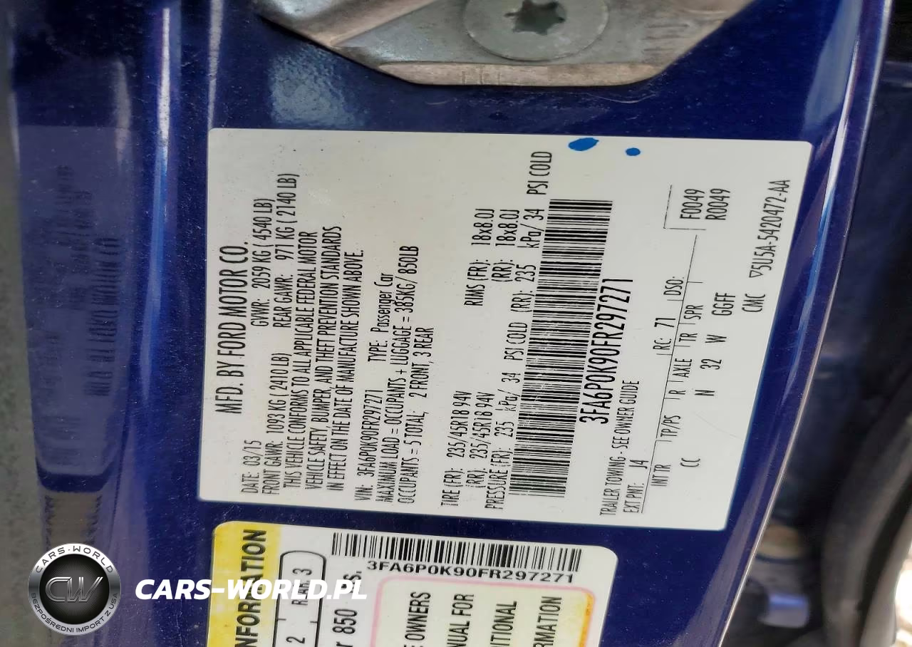 2015 Ford Fusion Titanium VIN:3FA6P0K90FR297271 - 12