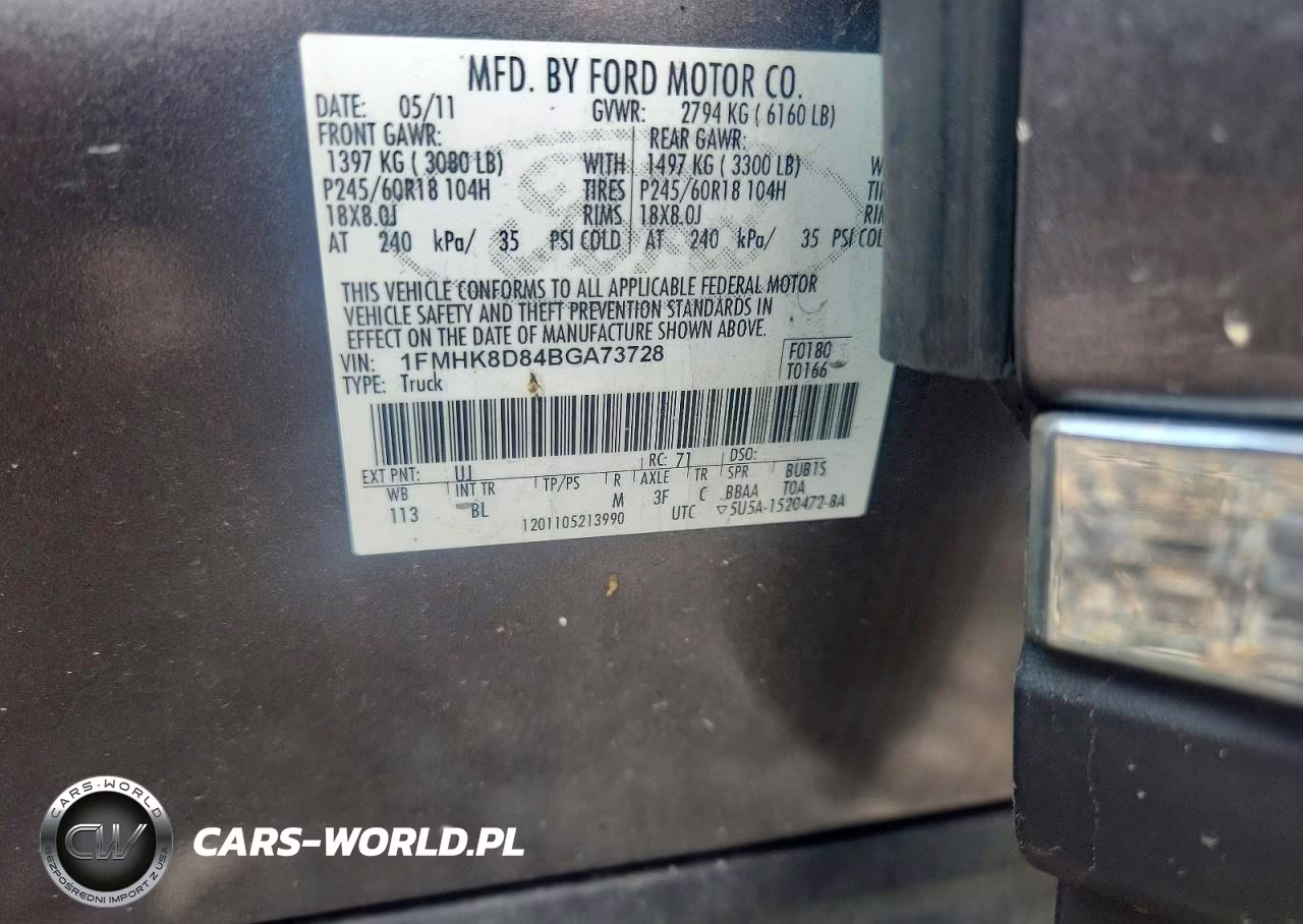 2011 Ford Explorer Xlt VIN:1FMHK8D84BGA73728 - 12