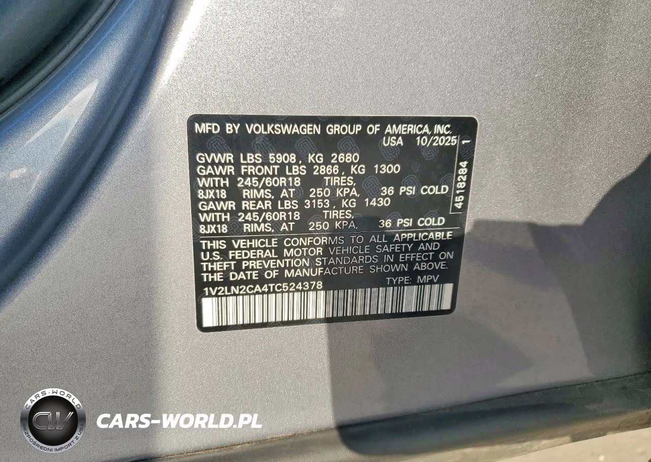 2026 Volkswagen Atlas Se VIN:1V2LN2CA4TC524378 - 12