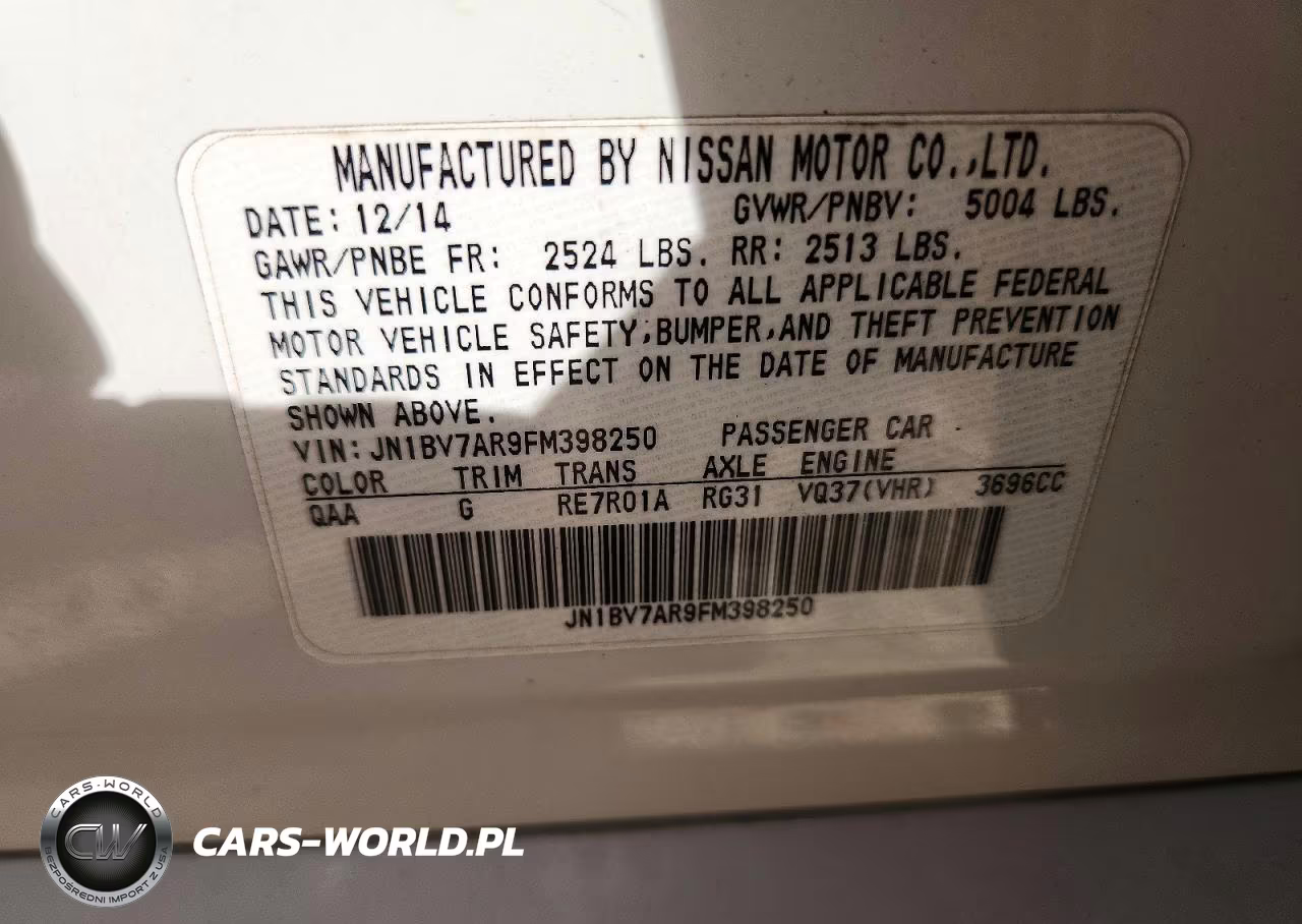 2015 Infiniti Q50 Sport VIN:JN1BV7AR9FM398250 - 12