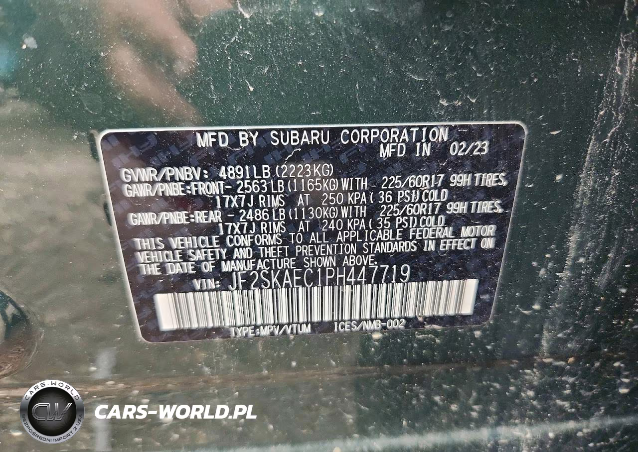 2023 Subaru Forester Premium VIN:JF2SKAEC1PH447719 - 13