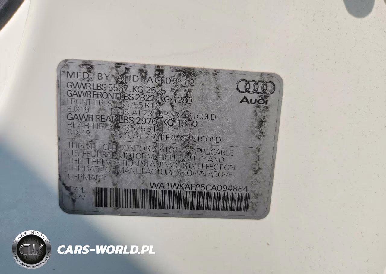 2012 Audi Q5 Prestige VIN:WA1WKAFP5CA094884 - 13
