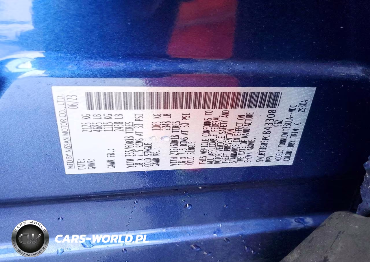 2023 Nissan Rogue Sv VIN:5N1BT3BB5PC843308 - 13