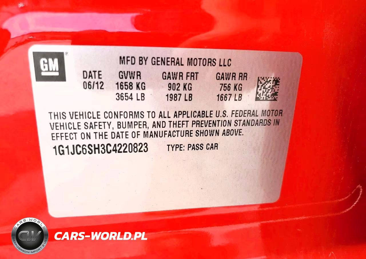 2012 Chevrolet Sonic Lt VIN:1G1JC6SH3C4220823 - 12