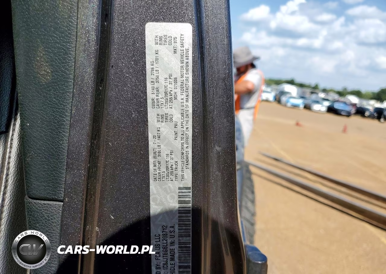 2020 Jeep Gladiator Mojave VIN:1C6JJTEG6LL208712 - 12