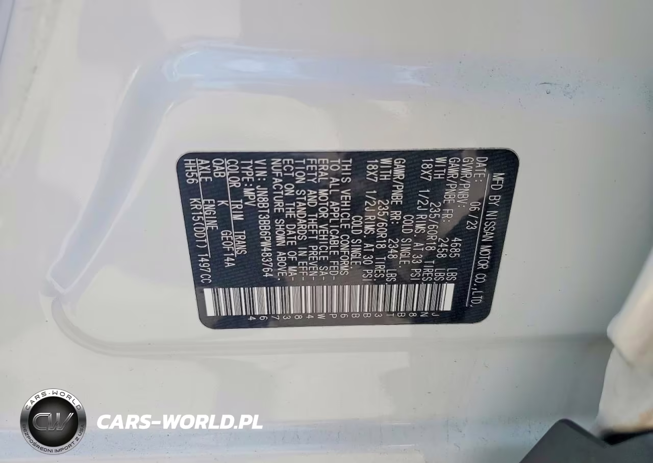 2023 Nissan Rogue Sv VIN:JN8BT3BB6PW483764 - 13