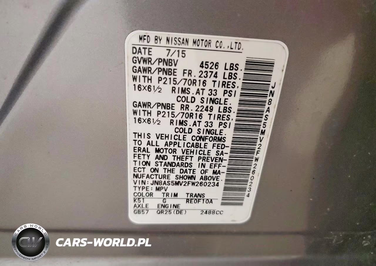 2015 Nissan Rogue Select S VIN:JN8AS5MV2FW260234 - 12