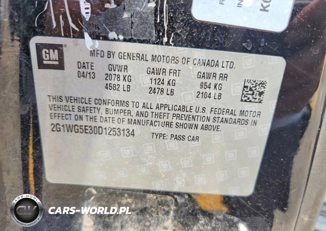 2013 Chevrolet Impala Lt VIN:2G1WG5E30D1253134 - 12