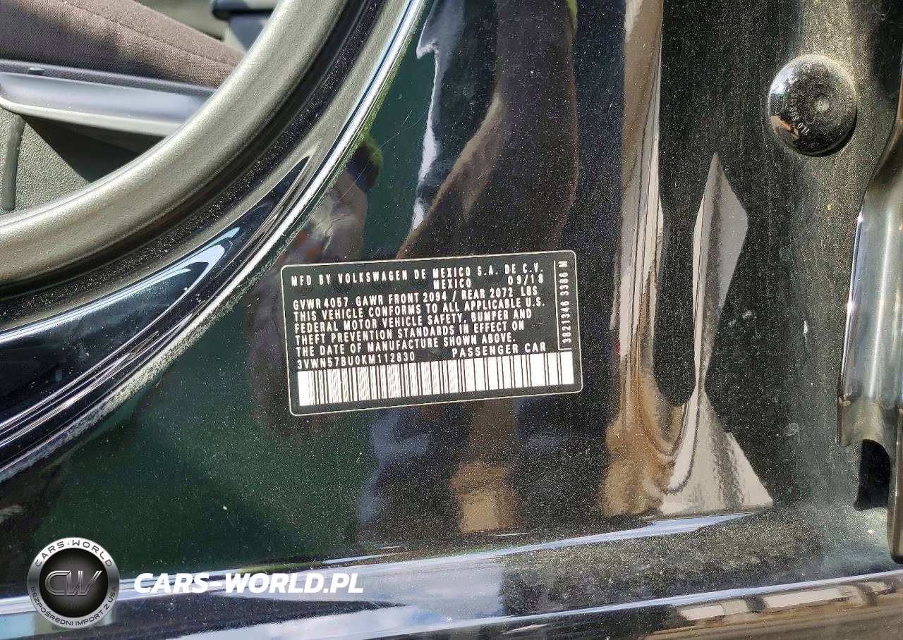 2019 Volkswagen Jetta S VIN:3VWN57BU0KM112830 - 12