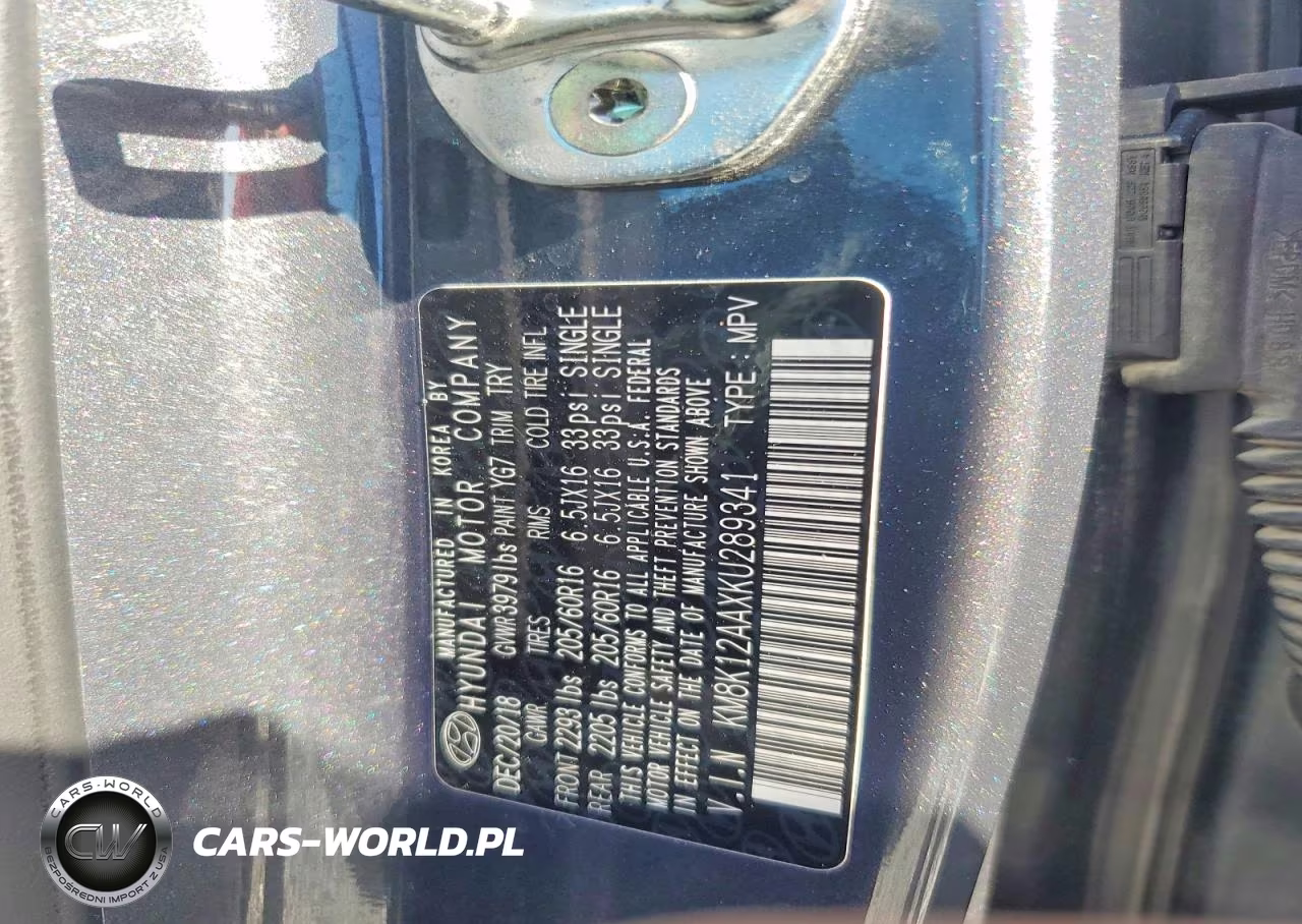 2019 Hyundai Kona Se VIN:KM8K12AAXKU289341 - 13
