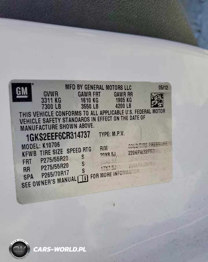 2012 GMC Yukon Denali VIN:1GKS2EEF6CR314737 - 13