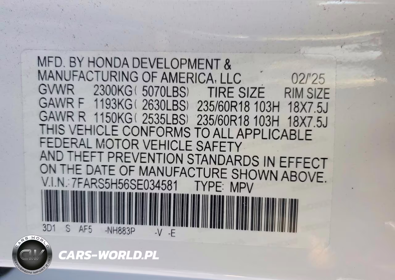 2025 Honda Cr-V Sport VIN:7FARS5H56SE034581 - 14