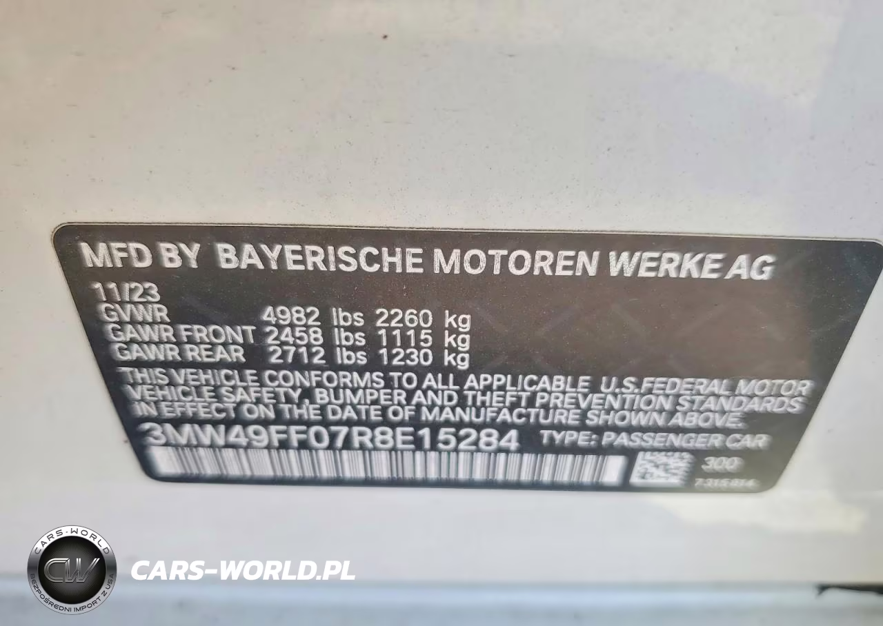 2024 BMW M340Xi VIN:3MW49FF07R8E15284 - 12