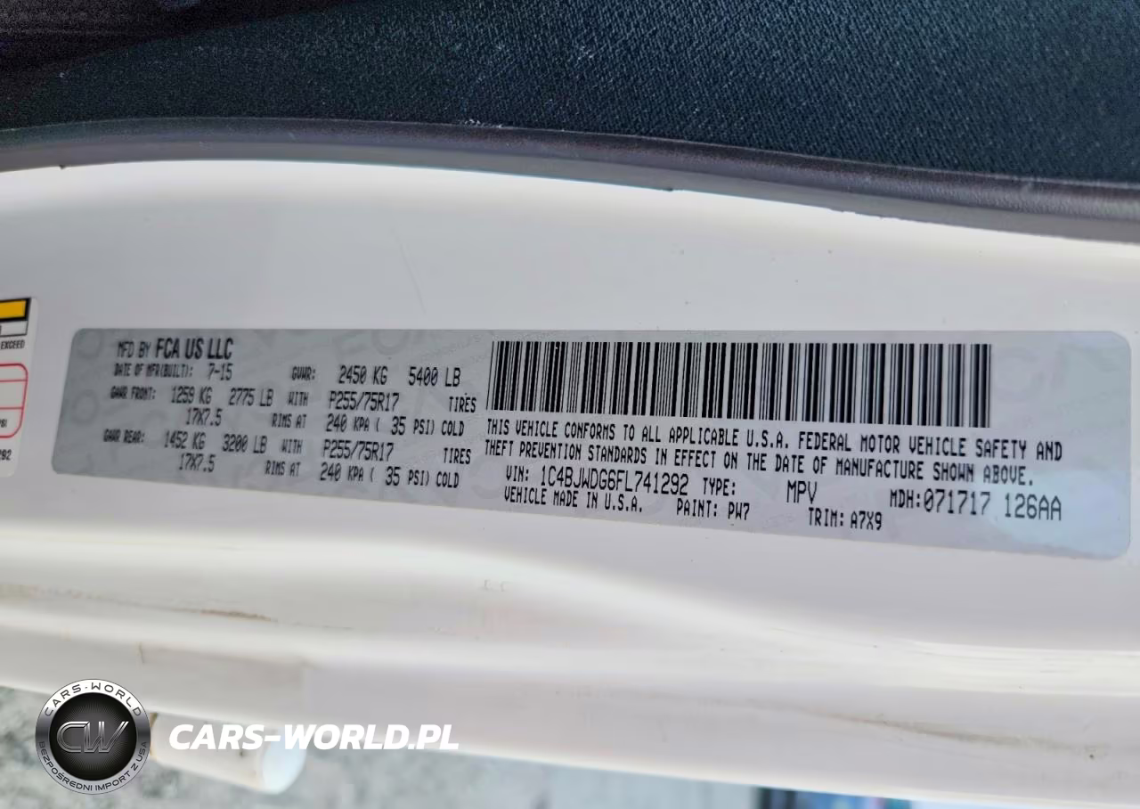 2015 Jeep Wrangler Sport VIN:1C4BJWDG6FL741292 - 13