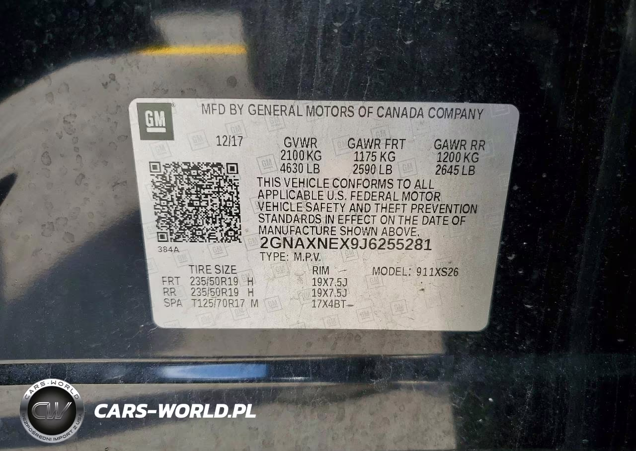2018 Chevrolet Equinox Premier VIN:2GNAXNEX9J6255281 - 13