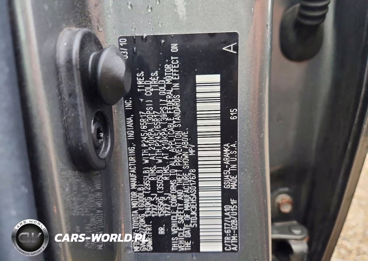 2010 Toyota Highlander Se VIN:5TDJK3EH5AS017678 - 13