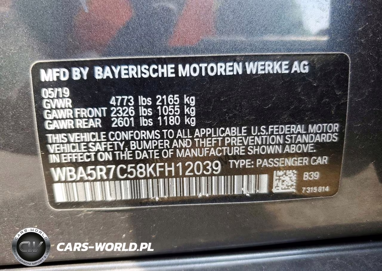 2019 BMW 330Xi VIN:WBA5R7C58KFH12039 - 12