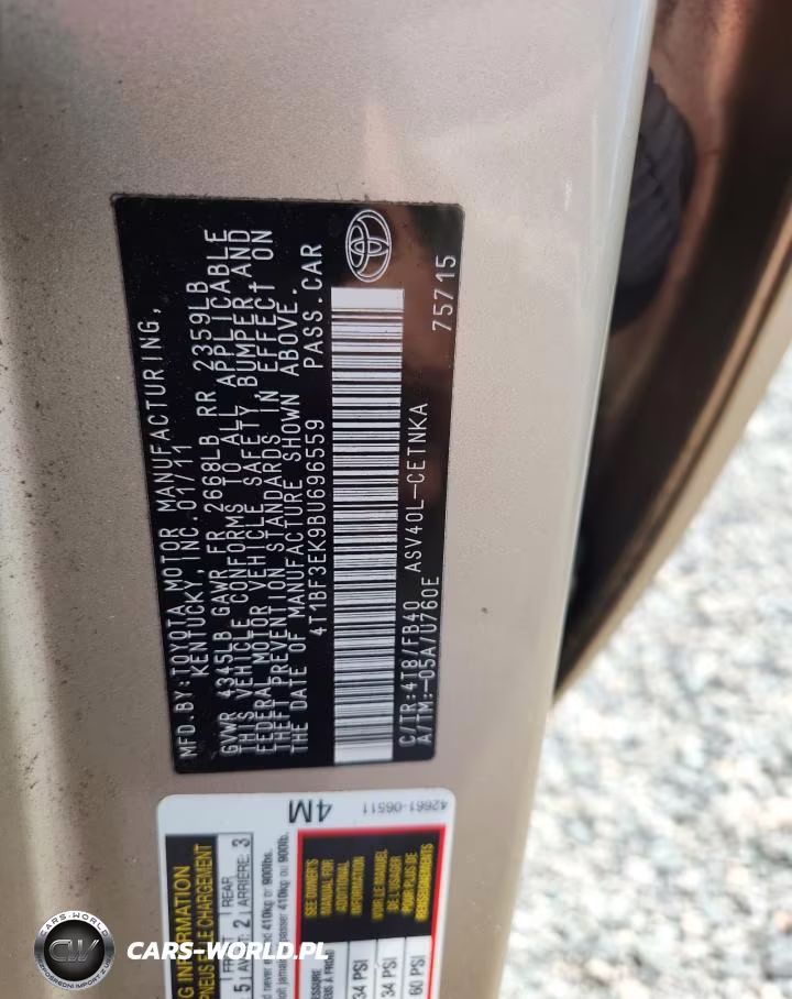 2011 Toyota Camry Le VIN:4T1BF3EK9BU696559 - 12