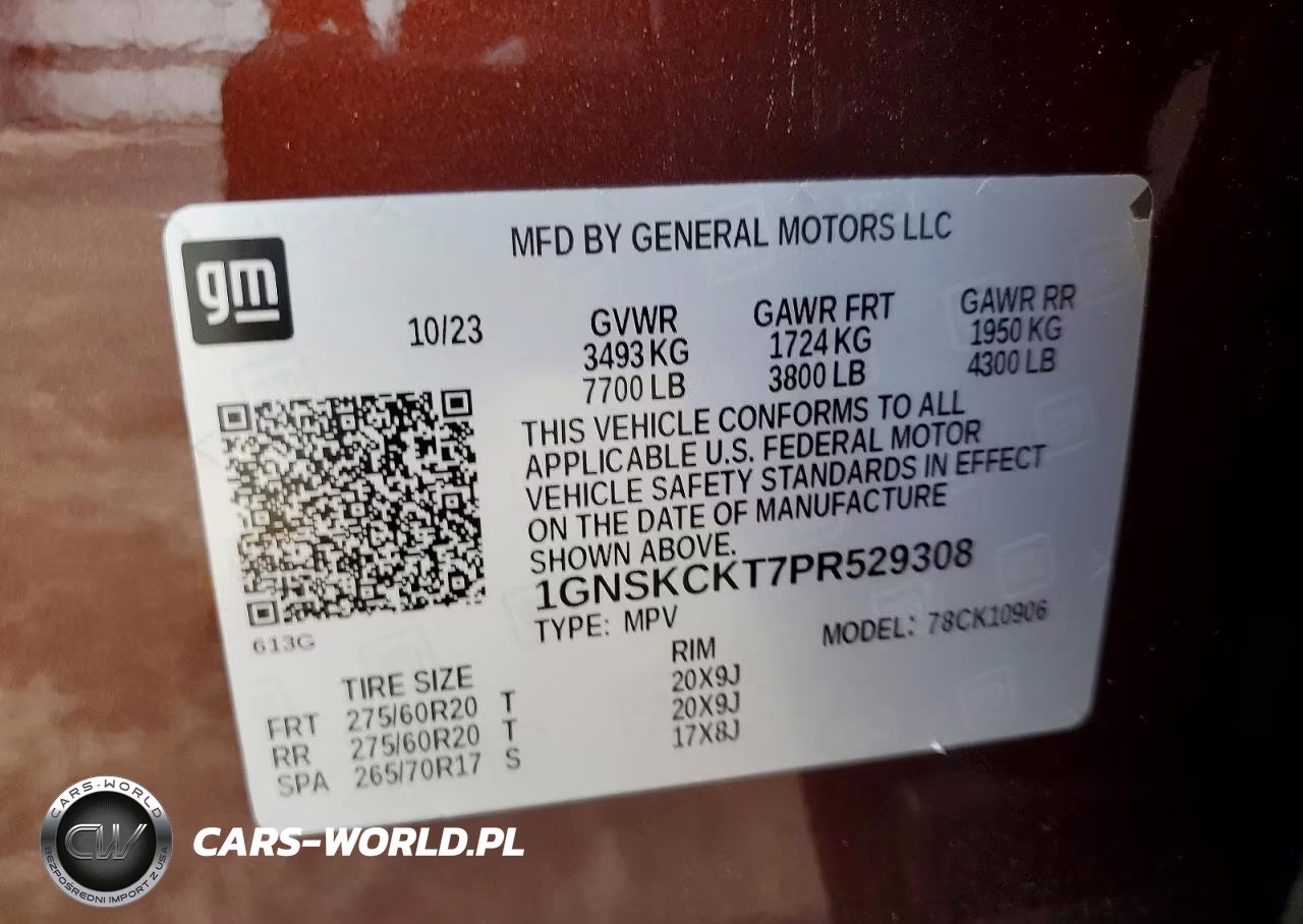 2023 Chevrolet Suburban K1500 Lt VIN:1GNSKCKT7PR529308 - 13