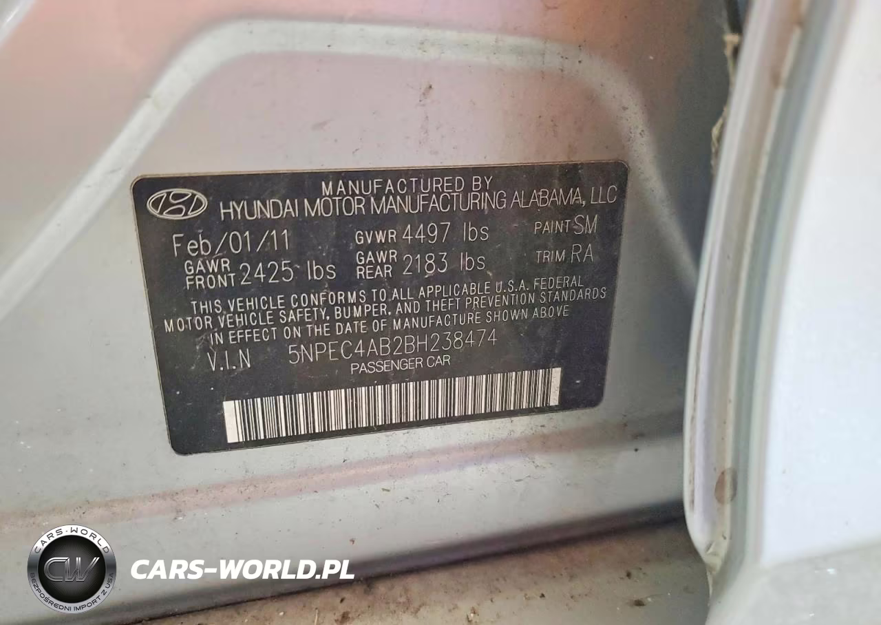 2011 Hyundai Sonata Limited 2.0T VIN:5NPEC4AB2BH238474 - 12