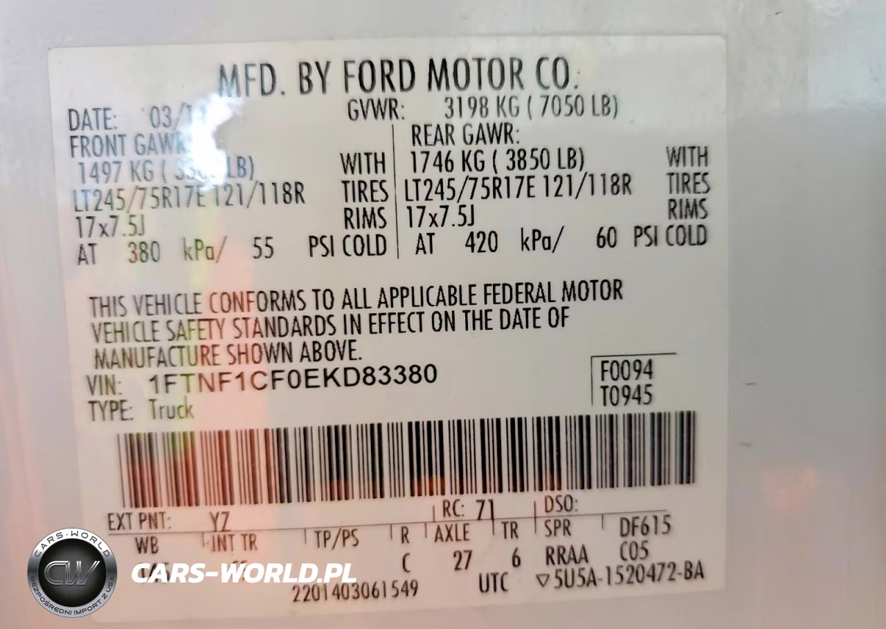 2014 Ford F150 VIN:1FTNF1CF0EKD83380 - 12
