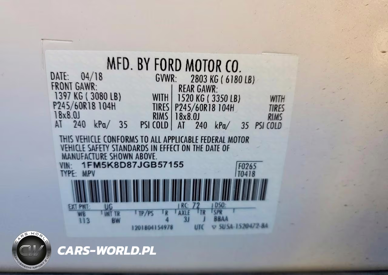 2018 Ford Explorer Xlt VIN:1FM5K8D87JGB57155 - 12