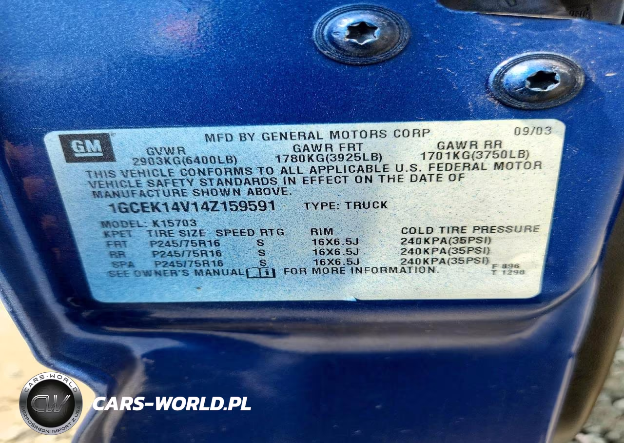 2004 Chevrolet Silverado K1500 VIN:1GCEK14V14Z159591 - 12