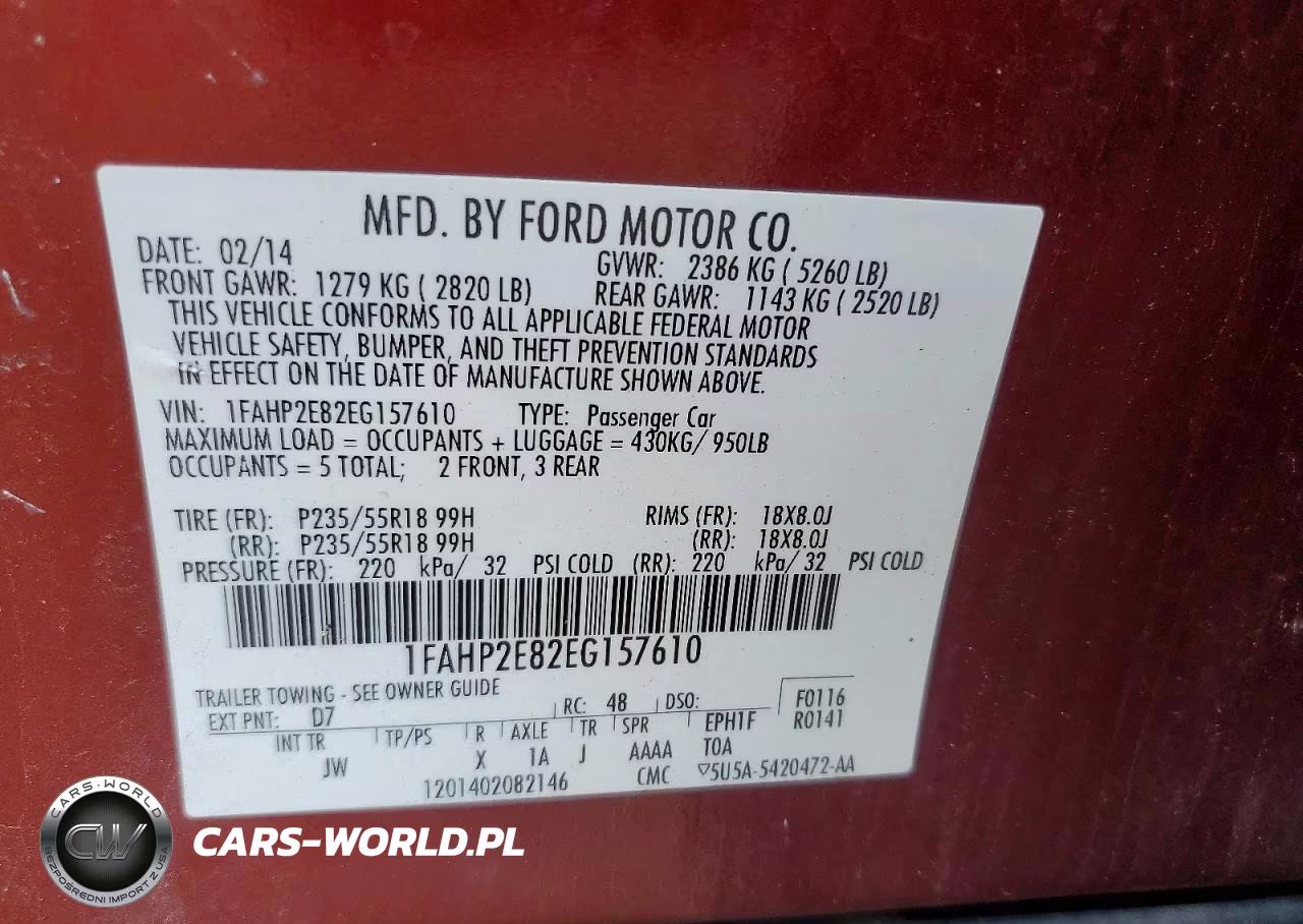 2014 Ford Taurus Sel VIN:1FAHP2E82EG157610 - 12